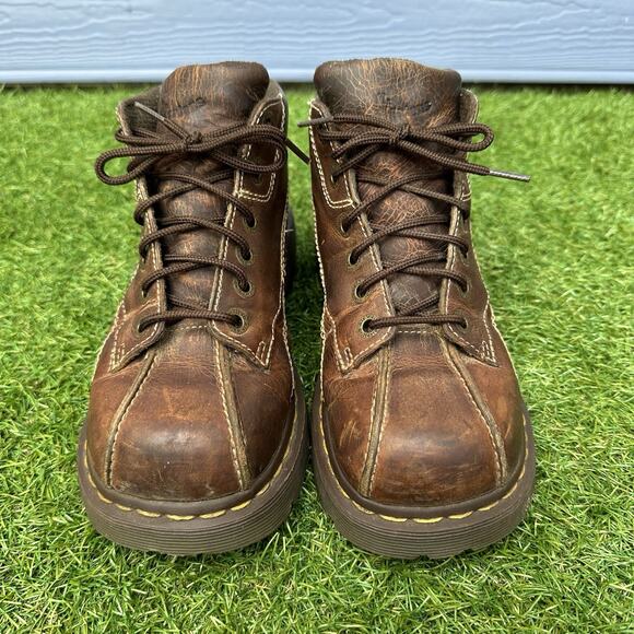 Vintage 90s Y2K Dr Martens Boots Size 10 Daisy 12281 Leather Oxford Chunky
